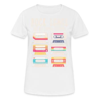 Les chansons rock sont mon soulagement du stress - T-shirt respirant Femme - blanc - Devant - AI Model Female 172 dark (172cm)
