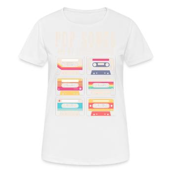 Les chansons pop sont mon soulagement du stress - T-shirt respirant Femme - blanc - Devant - AI Model Female 172 dark (172cm)
