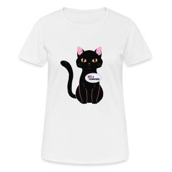 Ich Habe Gekotzt Lustige Katze Amerikanische Wahl - Frauen T-Shirt atmungsaktiv - Weiß - Vorne - AI Model Female 172 dark (172cm)