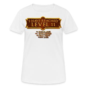 I have reached level 11 rpg online gaming - Women's Breathable T-Shirt - white - Front - AI Model Female 172 dark (172cm)