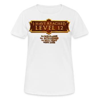 I have reached level 12 Rpg Online Gaming - Women's Breathable T-Shirt - white - Front - AI Model Female 172 dark (172cm)