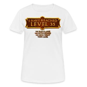 I have reached level 35 rpg online gaming - Women's Breathable T-Shirt - white - Front - AI Model Female 172 dark (172cm)
