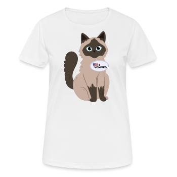 Ich Habe Gekotzt Lustige Katze Amerikanische Wahl - Frauen T-Shirt atmungsaktiv - Weiß - Vorne - AI Model Female 172 dark (172cm)