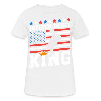 Indepen-dance King Juillet 4th Independence Day Dancers - T-shirt respirant Femme - blanc - Devant - AI Model Female 172 dark (172cm)