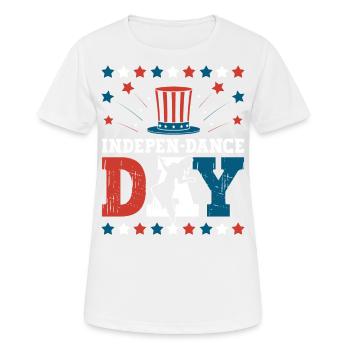 Indepen-dance Day 4. Juli Independence Day Dancer - Frauen T-Shirt atmungsaktiv - Weiß - Vorne - AI Model Female 172 dark (172cm)