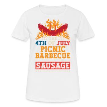 Das 4. Juli-picknick-grillen War Eine Schlechte - Frauen T-Shirt atmungsaktiv - Weiß - Vorne - AI Model Female 172 dark (172cm)