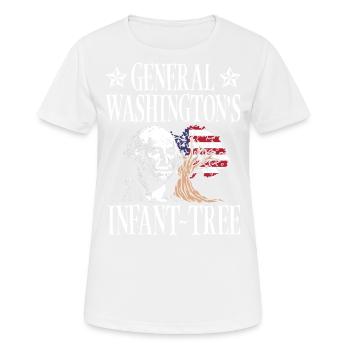 General Washingtons Säuglingsbaum 4. Juli - Frauen T-Shirt atmungsaktiv - Weiß - Vorne - AI Model Female 172 dark (172cm)