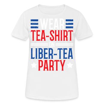 Wear the tee shirt on Independence Day - Women's Breathable T-Shirt - white - Front - AI Model Female 172 dark (172cm)