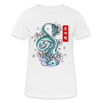 Mythe élémentaire du dragon de la Terre japonais - T-shirt respirant Femme - blanc - Devant - AI Model Female 172 dark (172cm)