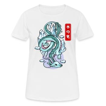 Mythe élémentaire du dragon de glace japonais - T-shirt respirant Femme - blanc - Devant - AI Model Female 172 dark (172cm)