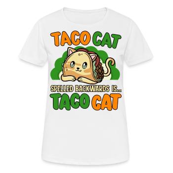 Taco cat spells backwards animal rights - Women's Breathable T-Shirt - white - Front - AI Model Female 172 dark (172cm)