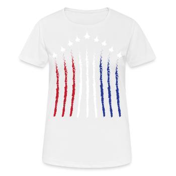 Jet Plane July 4 | Fourth Of July Tee | 4th Of - Women's Breathable T-Shirt - white - Front - AI Model Female 172 dark (172cm)