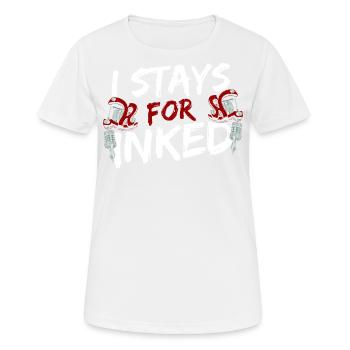 NOT DUE TO TRADEMARK PROBLEMS - Women's Breathable T-Shirt - white - Front - AI Model Female 172 dark (172cm)