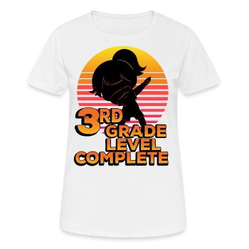 3. Klassenstufe Vollständige Silhouette Tupfende - Frauen T-Shirt atmungsaktiv - Weiß - Vorne - AI Model Female 172 dark (172cm)