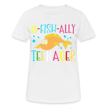 O-fish-ally Teenage Adolescents 100 Days - Women's Breathable T-Shirt - white - Front - AI Model Female 172 dark (172cm)