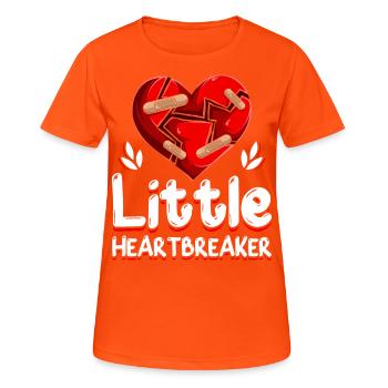 Anti-Saint-Valentin Petit briseur de cœur - T-shirt respirant Femme - orange néon - Devant - AI Model Female 172 dark (172cm)