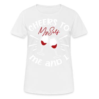 Cheers To Myself Ich Und Ich Anti-valentinstag - Frauen T-Shirt atmungsaktiv - Weiß - Vorne - AI Model Female 172 dark (172cm)