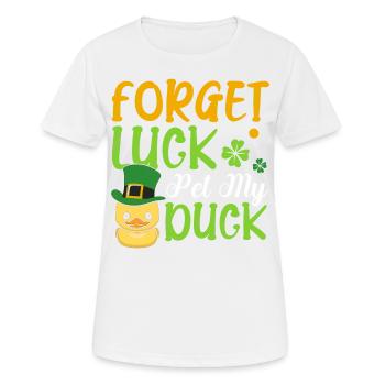 Forget Happiness Pet My Duck Animal St. - Women's Breathable T-Shirt - white - Front - AI Model Female 172 dark (172cm)