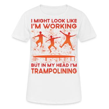 Trampoline - T-shirt respirant Femme - blanc - Devant - AI Model Female 172 dark (172cm)