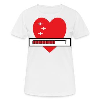 Santé Cardiaque - T-shirt respirant Femme - blanc - Devant - AI Model Female 172 dark (172cm)