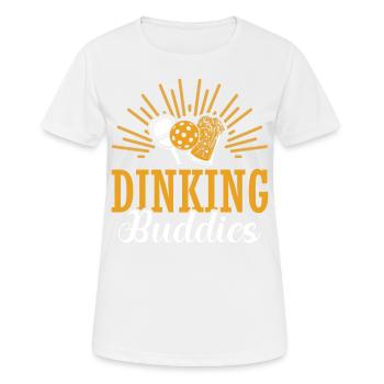 Dinking Buddies Pickleball Paddle Sports Game - T-shirt respirant Femme - blanc - Devant - AI Model Female 172 dark (172cm)