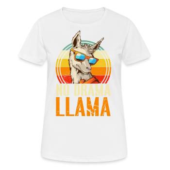 Pas de drame LLama - T-shirt respirant Femme - blanc - Devant - AI Model Female 172 dark (172cm)