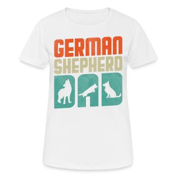 Deutscher Schäferhund - Frauen T-Shirt atmungsaktiv - Weiß - Vorne - AI Model Female 172 dark (172cm)