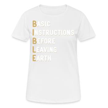 Bible Lesson Basic Instructions Before - Women's Breathable T-Shirt - white - Front - AI Model Female 172 dark (172cm)