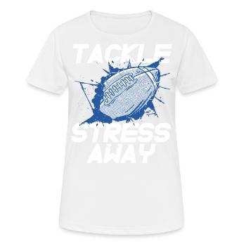 Gestion du stress Sport Sensibilisation au stress Football - T-shirt respirant Femme - blanc - Devant - AI Model Female 172 dark (172cm)