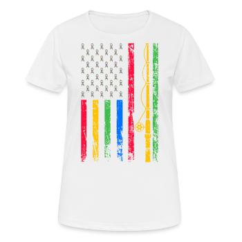 American sports flag - Women's Breathable T-Shirt - white - Front - AI Model Female 172 dark (172cm)