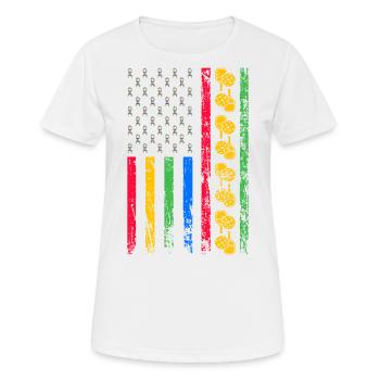 American sports flag - Women's Breathable T-Shirt - white - Front - AI Model Female 172 dark (172cm)