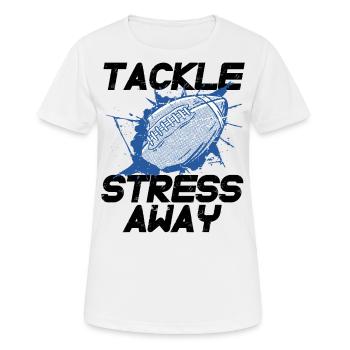 Gestion du stress Sport Sensibilisation au stress Football - T-shirt respirant Femme - blanc - Devant - AI Model Female 172 dark (172cm)