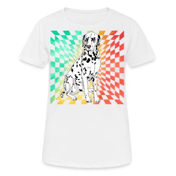 Dalmatien Rétro - T-shirt respirant Femme - blanc - Devant - AI Model Female 172 dark (172cm)