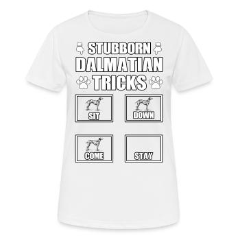 Stubborn Dalmatian Tricks - Frauen T-Shirt atmungsaktiv - Weiß - Vorne - AI Model Female 172 dark (172cm)