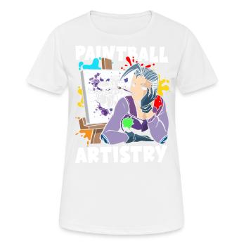 Paintball Artistik Malerei Dekoration Teamsport - Frauen T-Shirt atmungsaktiv - Weiß - Vorne - AI Model Female 172 dark (172cm)