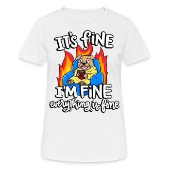 It's good, I'm fine, all is well, - Women's Breathable T-Shirt - white - Front - AI Model Female 172 dark (172cm)