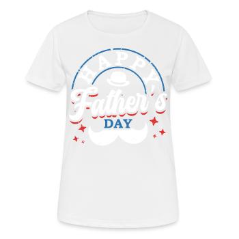 Alles Gute Zum Vatertag Schnurrbart-dekor Stolzer - Frauen T-Shirt atmungsaktiv - Weiß - Vorne - AI Model Female 172 dark (172cm)