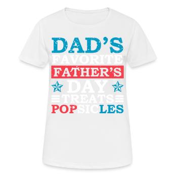 Papas Lieblings-vatertag Leckereien Eis Vatertag - Frauen T-Shirt atmungsaktiv - Weiß - Vorne - AI Model Female 172 dark (172cm)