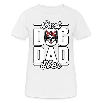 Best dad dog ever - Frauen T-Shirt atmungsaktiv - Weiß - Vorne - AI Model Female 172 dark (172cm)