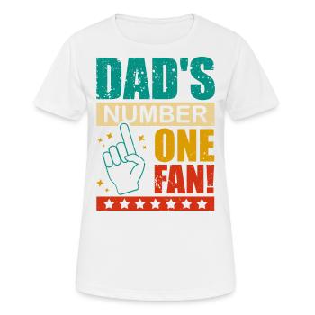 Dad's Number One Fan Daddy's Kid proud of the - Women's Breathable T-Shirt - white - Front - AI Model Female 172 dark (172cm)