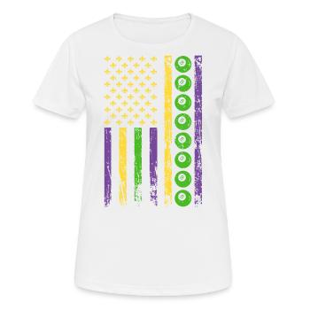 American Cue Sport Flag Billard - T-shirt respirant Femme - blanc - Devant - AI Model Female 172 dark (172cm)