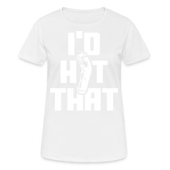 Je frapperais le sac de frappe - T-shirt respirant Femme - blanc - Devant - AI Model Female 172 dark (172cm)