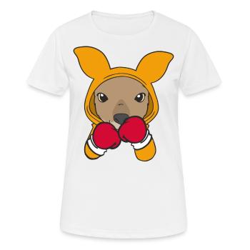 Känguru Boxer Kampfsportler Sparring Sport Boxen - Frauen T-Shirt atmungsaktiv - Weiß - Vorne - AI Model Female 172 dark (172cm)