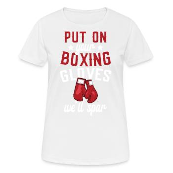 Put on your boxing gloves Spar Sports - Women's Breathable T-Shirt - white - Front - AI Model Female 172 dark (172cm)