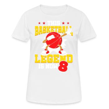 Cette légende du basketball a maintenant 8 Sports Kid - T-shirt respirant Femme - blanc - Devant - AI Model Female 172 dark (172cm)