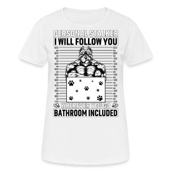 Pitbull Personal Stalker - T-shirt respirant Femme - blanc - Devant - AI Model Female 172 dark (172cm)