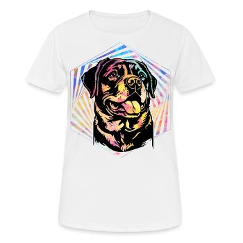 Rottweiler - Frauen T-Shirt atmungsaktiv - Weiß - Vorne - AI Model Female 172 dark (172cm)