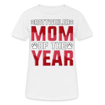 Maman de l’année Rottweiler - T-shirt respirant Femme - blanc - Devant - AI Model Female 172 dark (172cm)