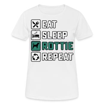 Manger dormir pourri Répéter - T-shirt respirant Femme - blanc - Devant - AI Model Female 172 dark (172cm)
