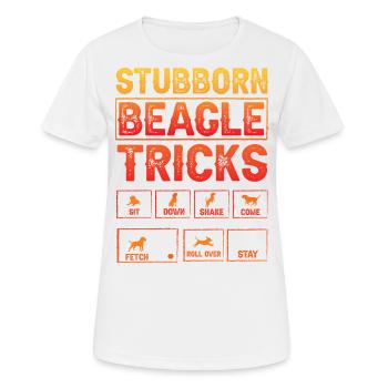 Stubborn Beagle Tricks - Women's Breathable T-Shirt - white - Front - AI Model Female 172 dark (172cm)